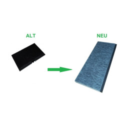 Aktivkohlefilter 300x198x23 mm